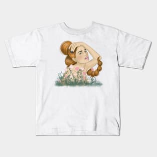 Hiding in the flowers Kids T-Shirt